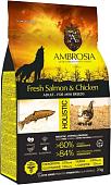 Сухой корм для собак Ambrosia Adult Mini Breeds Fresh Salmon & Chicken (для мелких пород с лососем и курицей) 2 кг