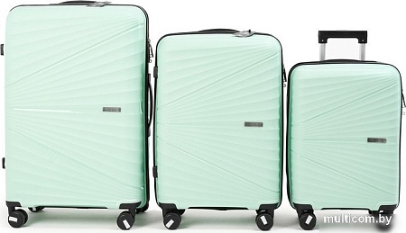 Комплект чемоданов Pride PP-9702 (3шт, мятный)