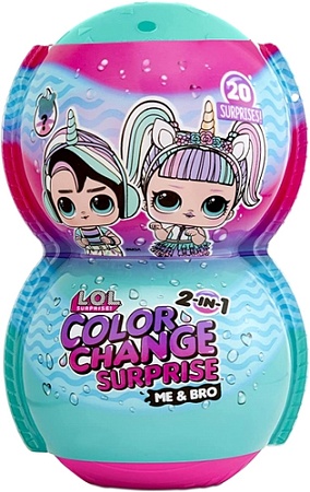 L.O.L. Surprise! Color Change Surprise Me & Lil Bro 580638EUC