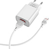 Сетевое зарядное Borofone BA20A Lightning (белый)