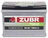 Автомобильный аккумулятор Zubr Premium R+ (80 А·ч)