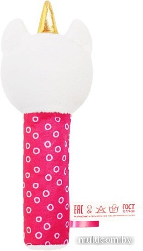 Погремушка Мякиши Хрустящая пищалка Единорог Лайк 597