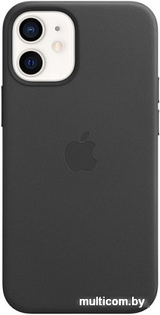 Чехол Apple MagSafe Leather Case для iPhone 12 mini (черный)
