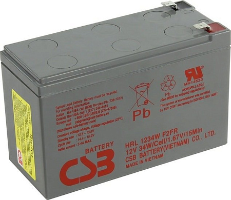 Аккумулятор для ИБП CSB HRL1234W F2FR (12В/9 А·ч)