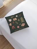 Чехол на подушку JoyArty Рождественская атрибутика sl_380815