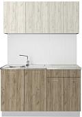 Готовая кухня Артём-Мебель Лана СН-113 без стекла 1.4 (дуб крафт белый/дуб крафт серый)