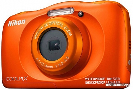 Фотоаппарат Nikon Coolpix W150 (оранжевый)