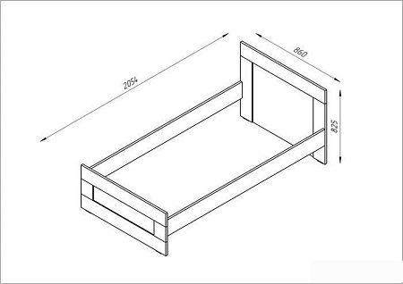 Кровать Mio Tesoro Сириус 80x200 2.02.04.160.1 (белый)