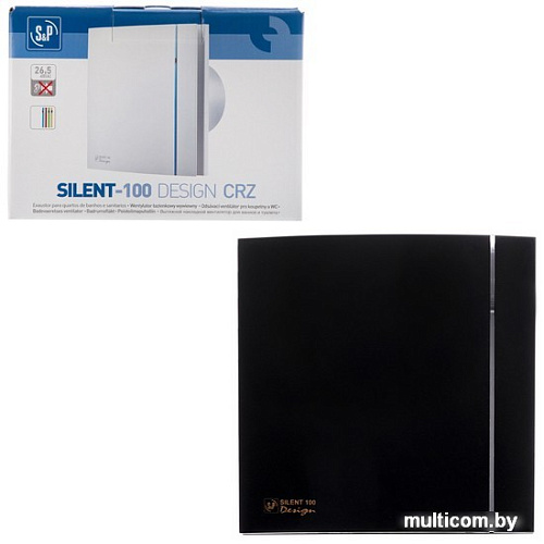 Осевой вентилятор Soler&Palau Silent-100 CZ Matt Black Design - 4C 5210007700