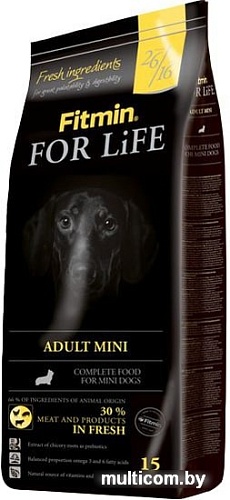 Корм для собак Fitmin For Life Adult mini 15 кг