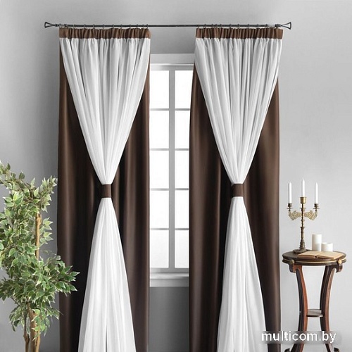 Комплект штор Pasionaria Милли 280x260 (2 шт, коричневый)