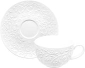 Чашка с блюдцем Elan Gallery Веточки-цветочки 630058