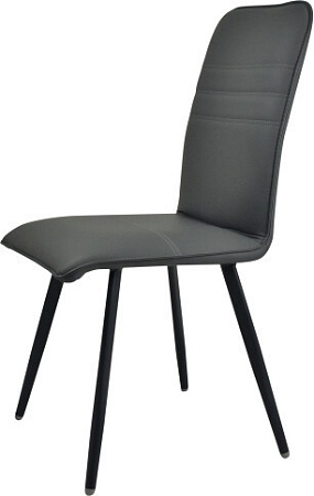 Стул Гальваник София-Лофт (эмаль титан муар/кожзам Santorini 0422)