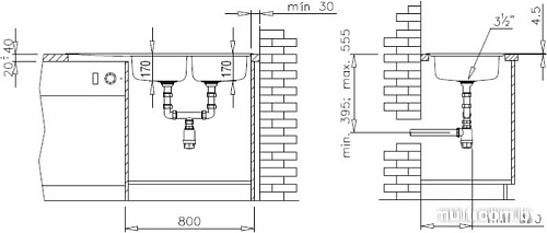 Кухонная мойка TEKA Universo 2C 1E MTX [10120048]