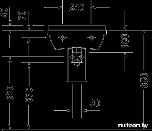 Умывальник Duravit Starck 3 50x36 (0300500000)