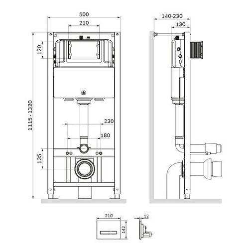 Инсталляция для унитаза AM.PM Touchless Pro I012704.50A38