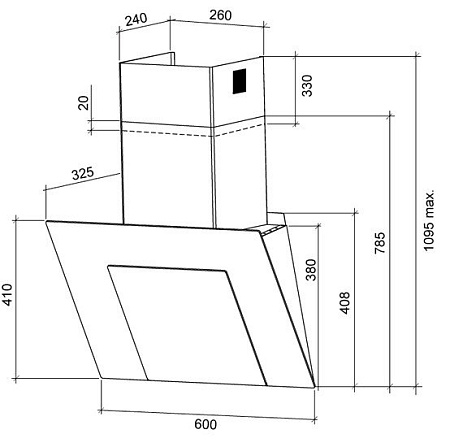 Кухонная вытяжка SHINDO REMY sensor 60 B/BG 3ET