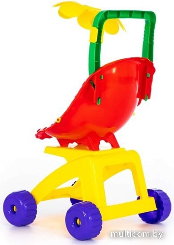 Коляска для кукол Полесье Ромашка 7445 (фиолетовые колеса)