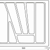 Лоток для столовых приборов AKS Verso 60x430 (белый)