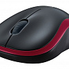 Мышь Logitech M185 (черный/красный)