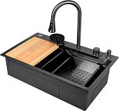 Кухонная мойка ARFEKA AF PVD Nano 75x46 (черный)