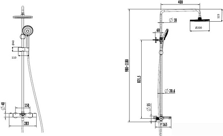 Душевая система Villeroy & Boch Universal TVS00000700061