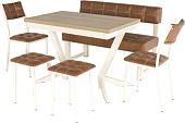 Обеденная группа AMC К3.2341 (слоновая кость/терракот/дуб небраска)