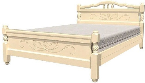 Кровать Bravo Мебель Карина-5 200x90 (слоновая кость, основание металл)