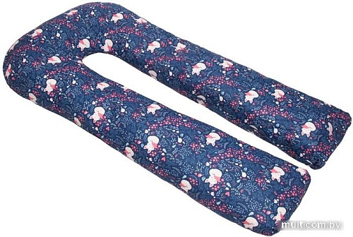 Подушка для беременных Amarobaby Лисички AMARO-40U-Li (синий)