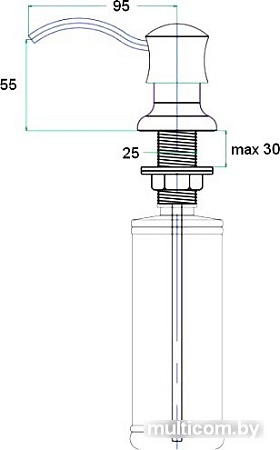 Дозатор для жидкого мыла ZorG ZR-21 нержавеющая сталь