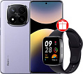 Телефон Xiaomi Redmi Note 14 Pro+ 5G 12GB/512GB международная версия (фиолетовый) + умные часы Xiaomi Redmi Watch 3 (черный) по акции