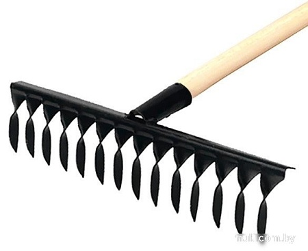 Грабли зубчатые ЧистоОпт витые металлические 14 зубьев