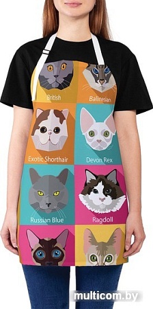 Фартук JoyArty Породы котов ap_9657