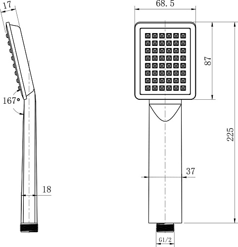 Душевая лейка Lauter Serene 21S00103