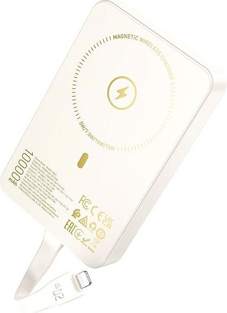 Внешний аккумулятор Hoco Q24 10000mAh (молочный)