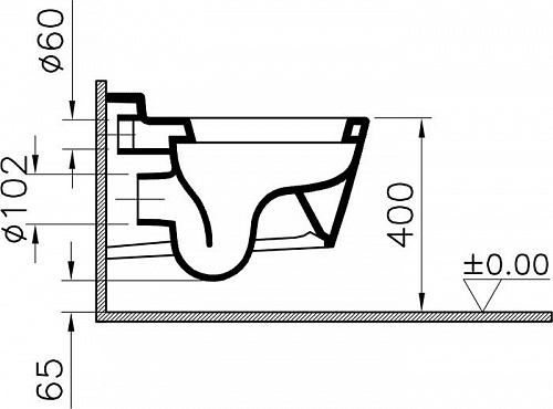 Унитаз Vitra T4 (4464B003-0075)