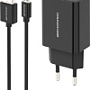 Сетевое зарядное Atomic U400 microUSB (черный)