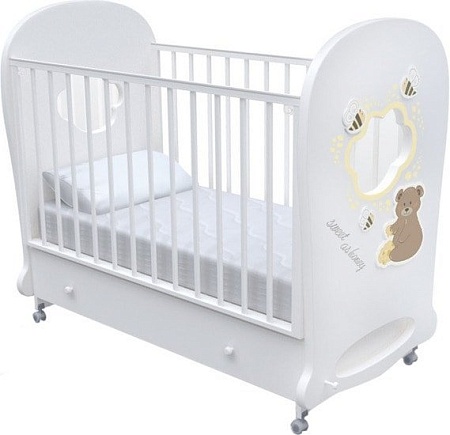 Классическая детская кроватка Nuovita Stanzione Honey Bear Swing (белый)