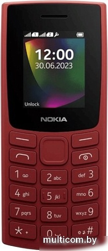 Кнопочный телефон Nokia 106 (2023) Dual SIM TA-1564 (красный)