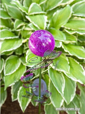 Садовый светильник Чудесный Сад Бабочки (черный/сиреневый)