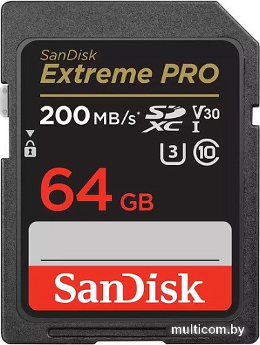 Карта памяти SanDisk Extreme PRO SDXC SDSDXXU-064G-GN4IN 64GB