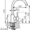 Смеситель Ferro Lugio Black BLG4BL-12