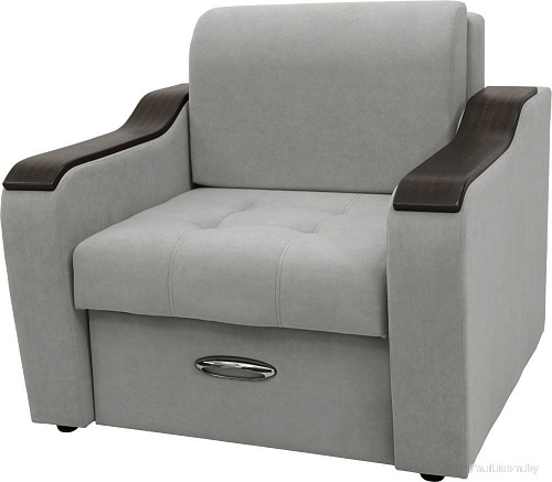 Кресло Сириус Лидер-3 ППУ 105x110 (Eva 08 велюр светло-серый)