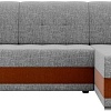Угловой диван Mebelico Честер 61127 (правый, рогожка, серый/коричневый)