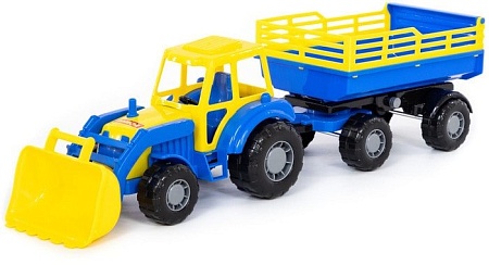 Полесье Мастер трактор с прицепом №2 и ковшом 35288