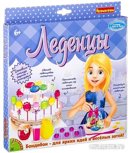Набор для опытов Bondibon Науки с Буки Леденцы 4 эксперимента ВВ2600