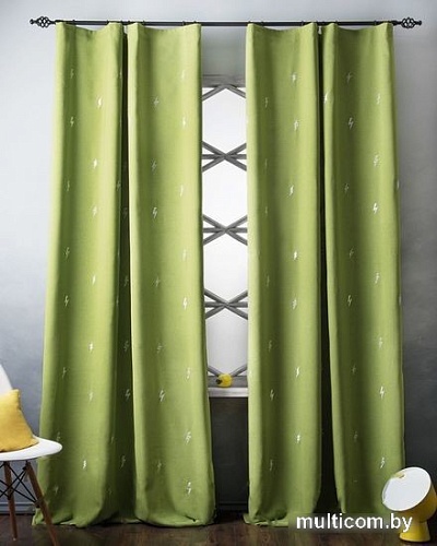 Комплект штор Pasionaria Флэш 290x280 с подхватами (зеленый)