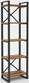 Стеллаж Hype Mebel Стандарт 50x170 (черный/дуб галифакс олово)