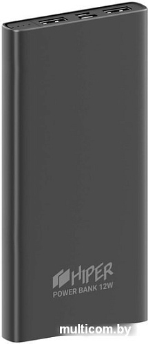 Портативное зарядное устройство Hiper Metal10K (серый)