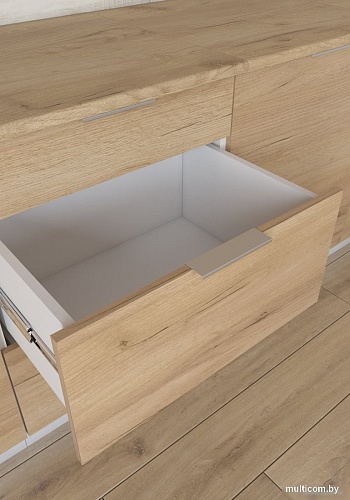 Готовая кухня Интермебель Микс Топ-6 2.1м без столешницы (белый премиум/графит серый)